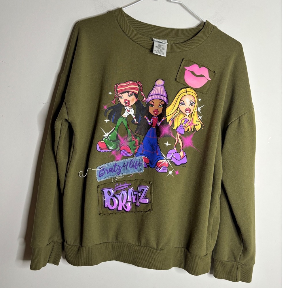 Bratz Green Graphic Sweatshirt Womens Small